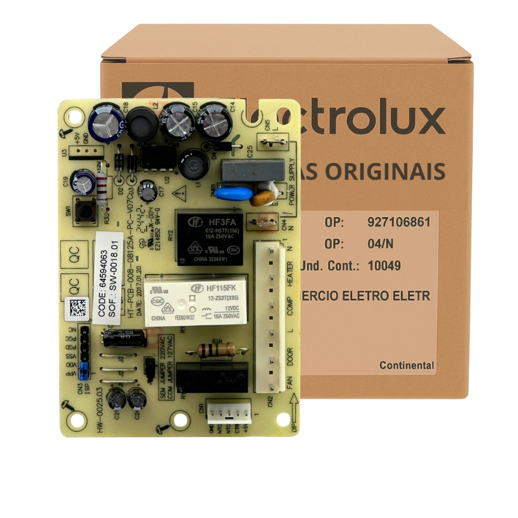 Placa Potência 127/220v Original Electrolux 64594063 Compativel Geladeira Df34a Df35x