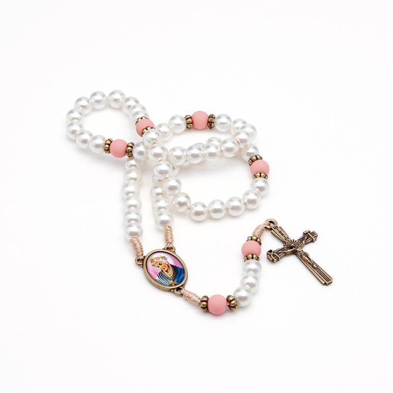 TERCO PEROLA 8MM CORDÃO NOSSA SENHORA DA SALETE