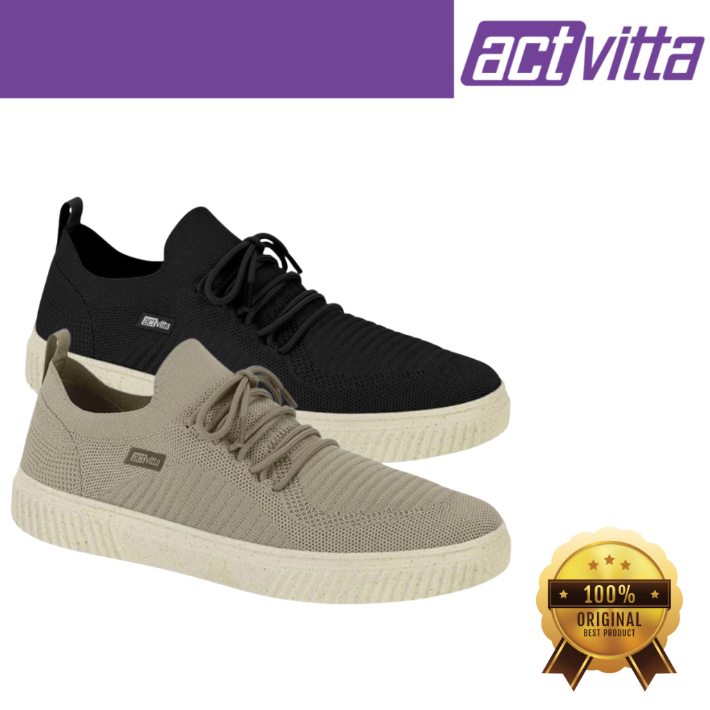 Tênis Actvitta Masculino Feminino Esportivo Knit Casual Leve Academia Respirável Caminhada Original