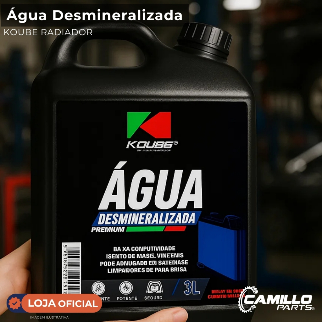 Água Desmineralizada Koube 3L – Ideal para Sistemas de Arrefecimento e Baterias em Oferta na Shopee