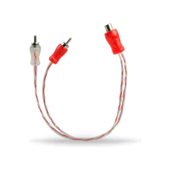 Cabos Y RCA Silicone 1 Femea 2 Machos Injetado Vermelho 4mm - TechOne