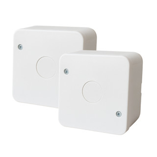 Kit Com 2 Caixas Organizadora CFTV Plástica P/ Câmeras De Segurança IP65 Sobrepor Externa