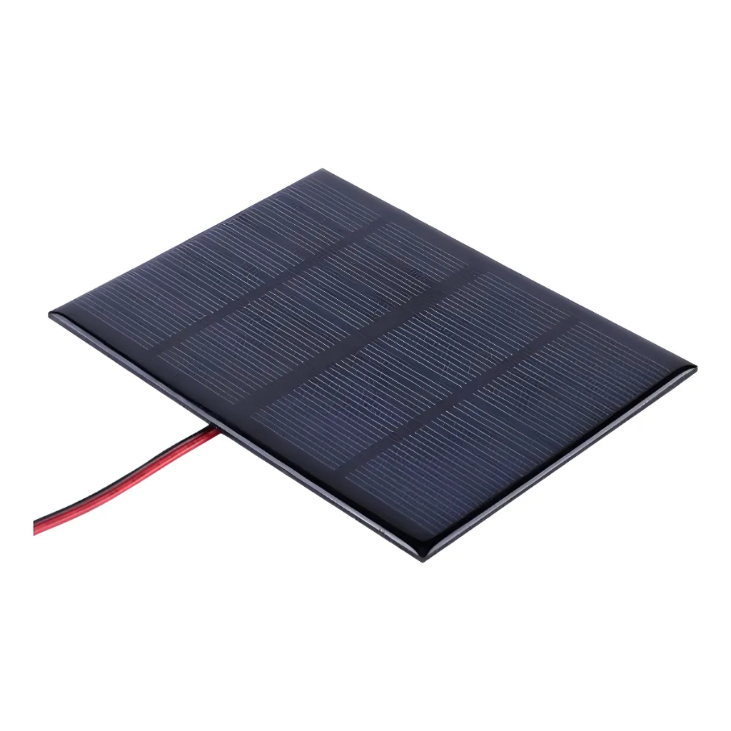 Mini Placa Solar 12V 1.5W 115x85mm Portátil para Projetos e Carregamento de Baterias