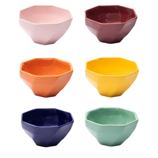 Kit 6 Bowl Cerâmica Premium 350ml Cores Tigelas Resistentes Açai Salada Sopa Caldo Sorvete Creme em Oferta na Shopee