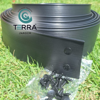 Fechamento De Portao Fita Pvc Divisor De Grama PRETO 25 ou 50M x 10cm altura em Oferta na Shopee
