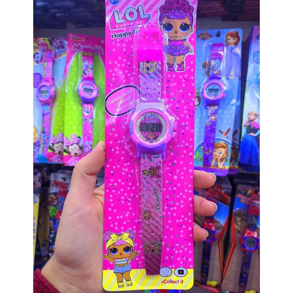 LOL Relógio personalizado para meninas - Vem com uma pulseira extra SURPRISE POP