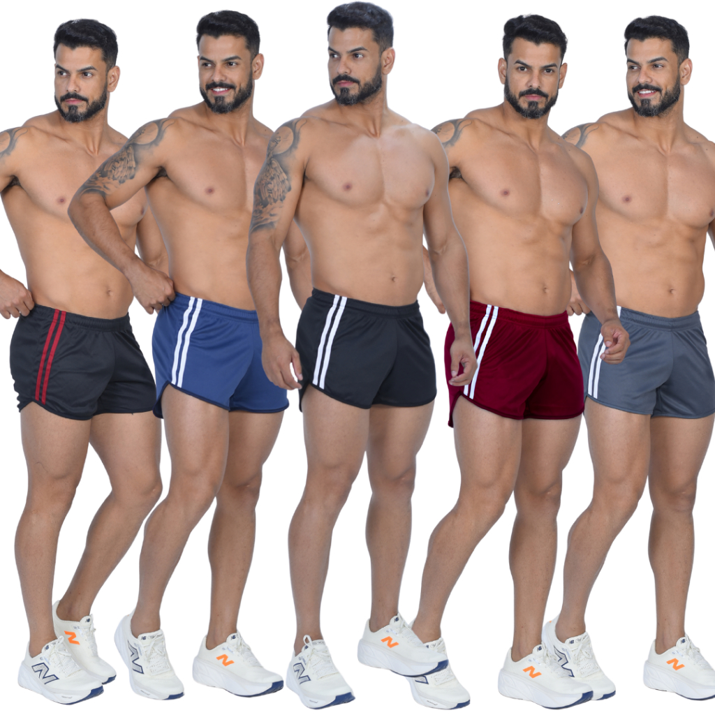 Kit 5 Short Masculino Curto Dry Fitness Bermuda Academia Atividade Física