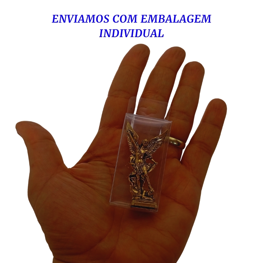 Imagem Miniatura Metal São Miguel Arcanjo Carro Casa