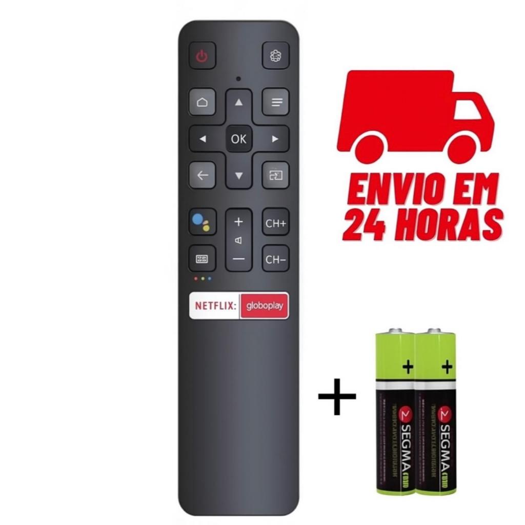 Controle TV TCL Smart Android Rc802v 55p8m C6 C6us Netflix Globoplay