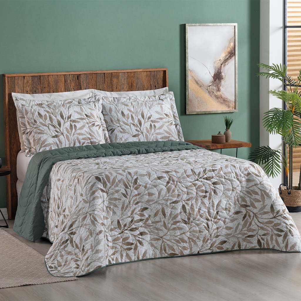 Kit Cobre Leito Queen Percal Colcha 200 Fios Colori Cores Dupla Face em Oferta na Shopee