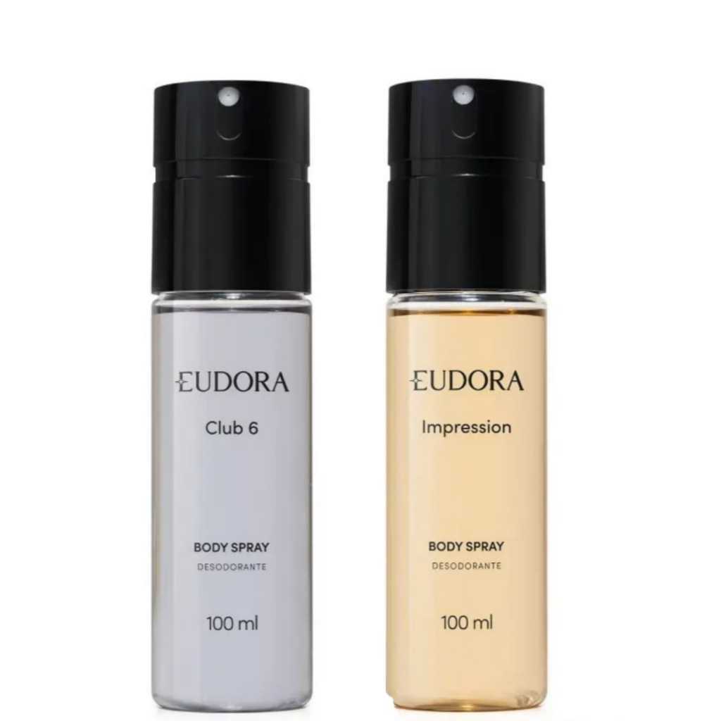Combo 2 Body Spray Club 6 100ml + Body Spray Impression 100ml Eudora