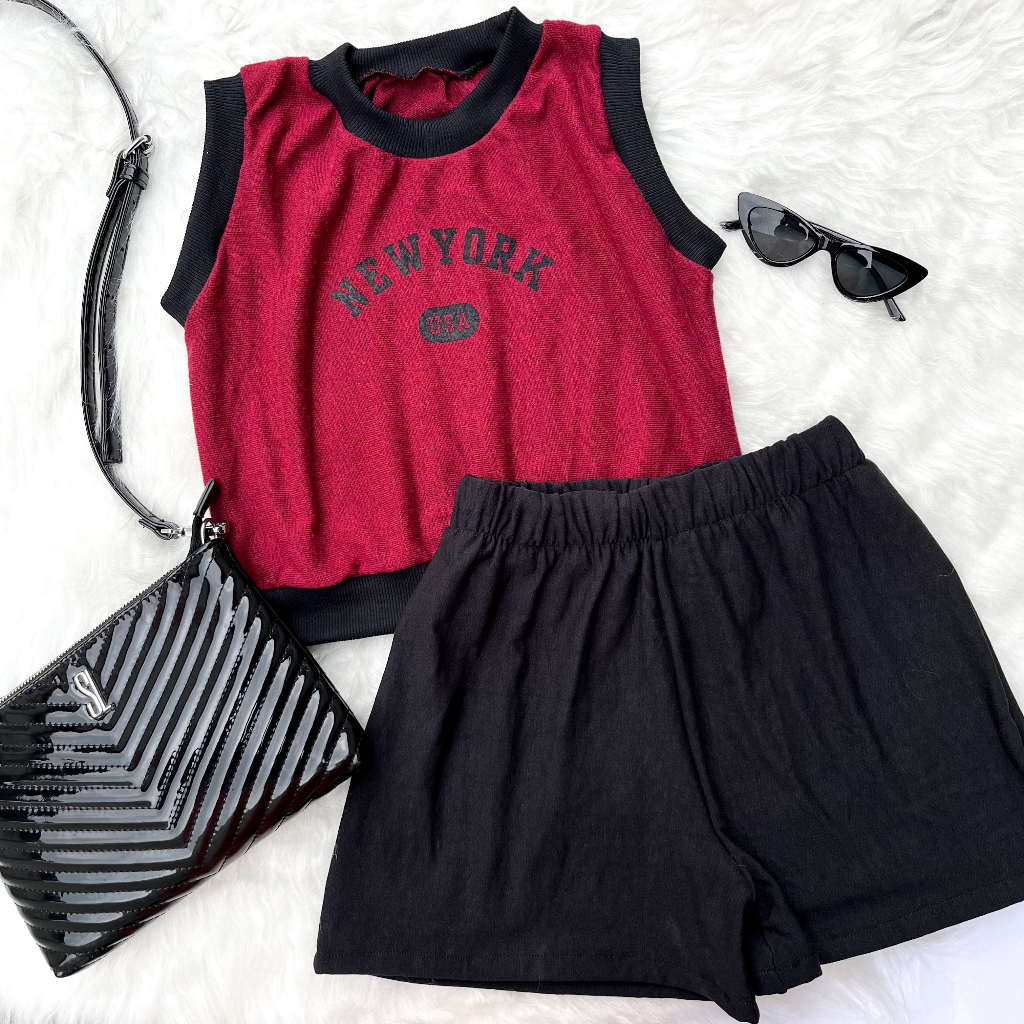 Conjunto Infantil Juvenil Menina 2 a 16 anos Moda Blogueira Verão Blusa Short Feminino Confortável