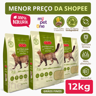 Kit 3 Areia Biodegradável 4 Kg Grãos Finos - Kadi em Oferta na Shopee