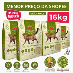 Kit 4 Areia Biodegradável 4 Kg Grãos Finos - Kadi