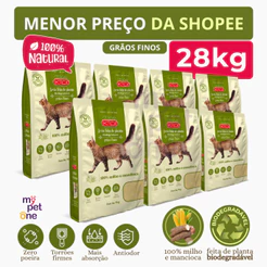 Kit 7 Areia Biodegradável 4 Kg Grãos Finos - Kadi