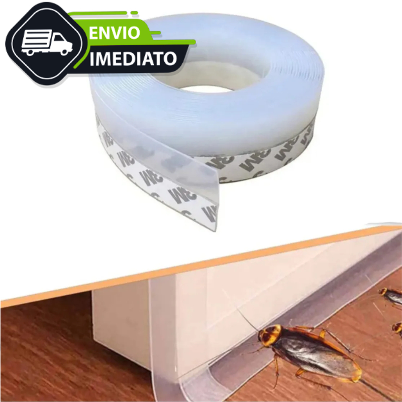 Fita Veda Fresta Porta Transparente 5 Mt Metro Pivotante em Oferta na Shopee