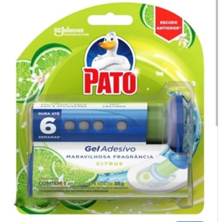 Gel Adesivo Pato Fragrância Citrus com 6 disco e aplicador em Oferta na Shopee