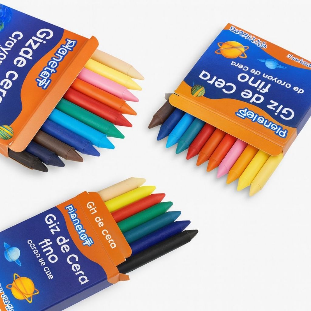 Caixas Giz de Cera Colorir Fino 6 Cores Material Escolar Giz de Pintar Infantil Colorido em Oferta na Shopee