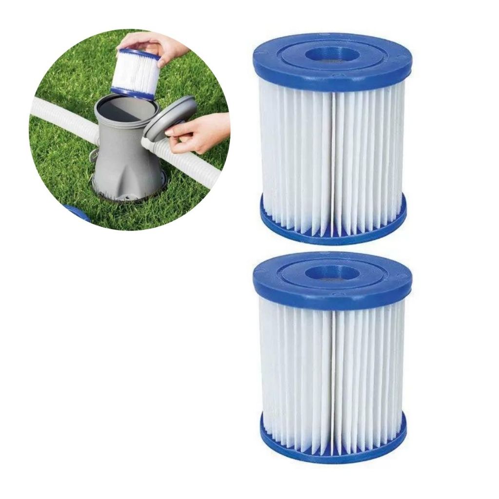 Kit 2 Refil Cartucho Tipo 1 Para Bomba Filtrante 1249l/h Piscina Bestway