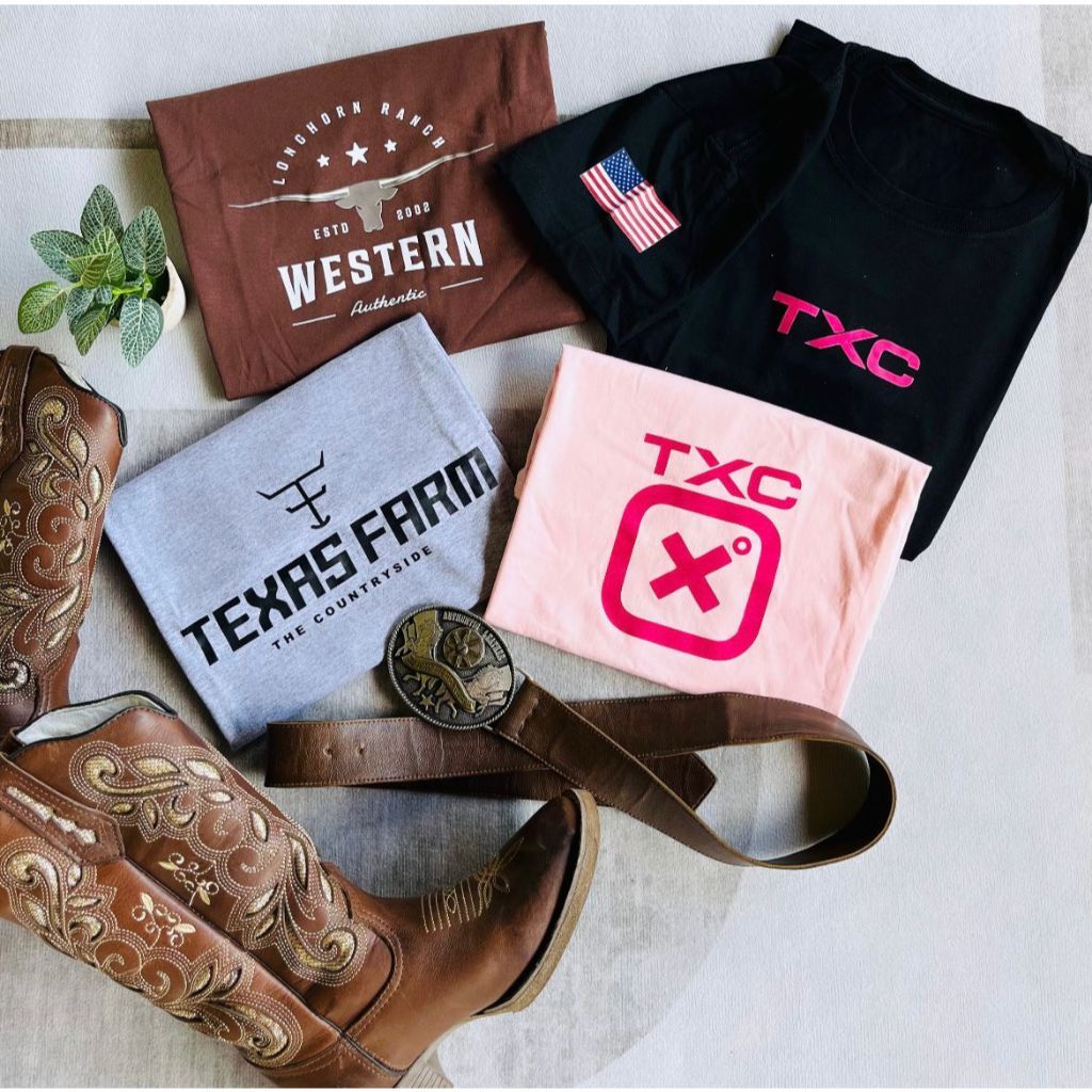 Kit 4 Camisetas Femininas Country Boiadeira  TXC Style T-Shirt Estilosa 100% Algodão Moda Sertaneja em Oferta na Shopee