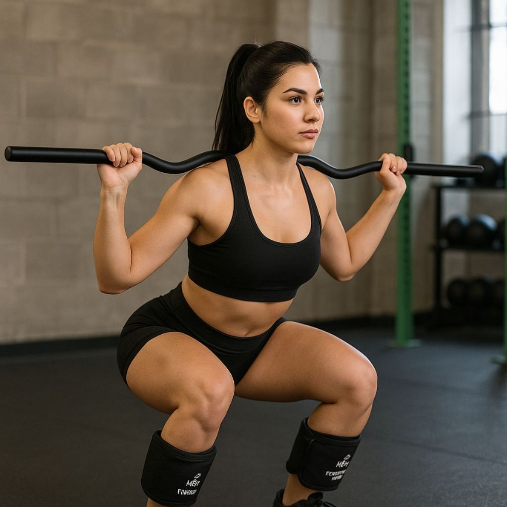 Barra W 120cm + Presilhas Exercicios Fitness Academia Treino Musculação Lançamento Envio Rápido