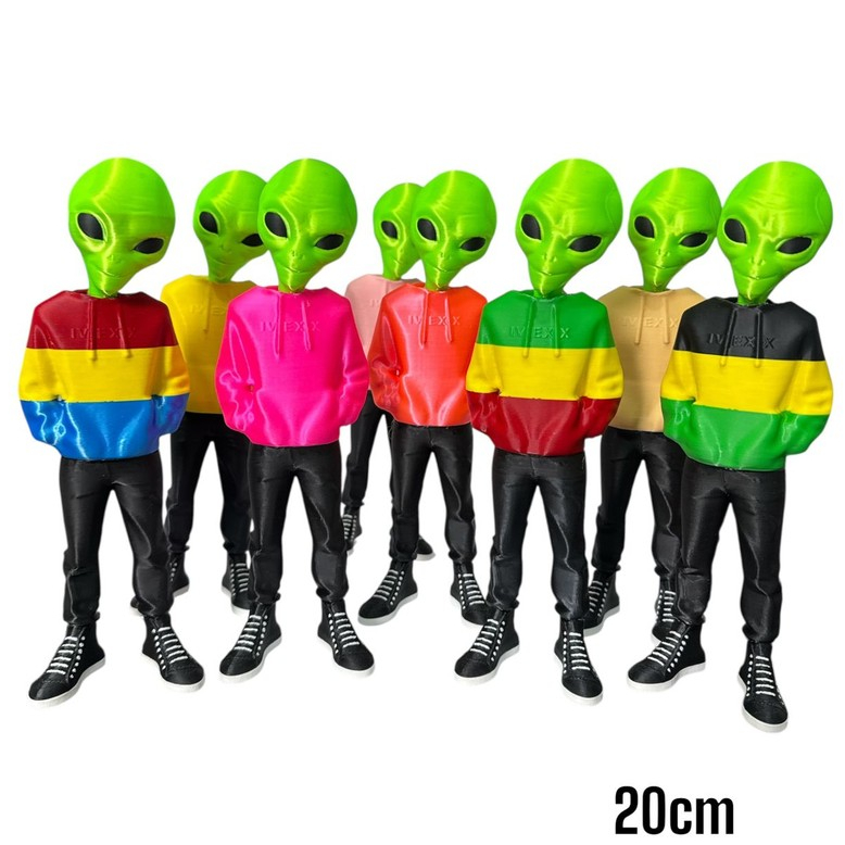 Boneco Et 20cm Com Blusa Alienígena Extraterrestre Criativa e Divertida Impressão Alien sci-fi Greys Realistico Geek em Oferta na Shopee