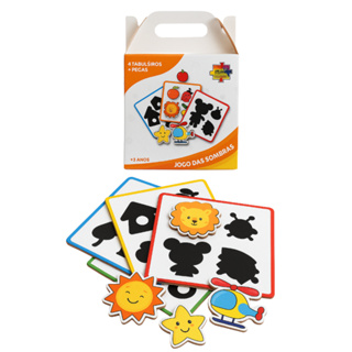 Kit 4 Tabuleiros Jogo Das Sombras Brinquedo Educativo Montessori 20 Peças Velcro Brinqui Lu em Oferta na Shopee