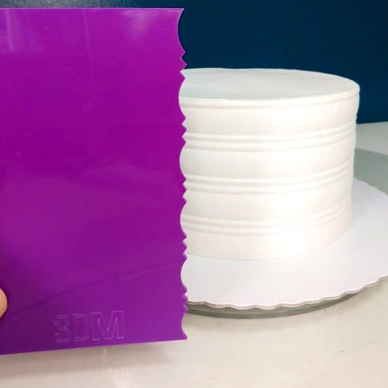 Espátula De Textura Para Confeitaria Modelo 6 - 15cm x 9cm | Espátula Para Bolo Espátula De Acrílico