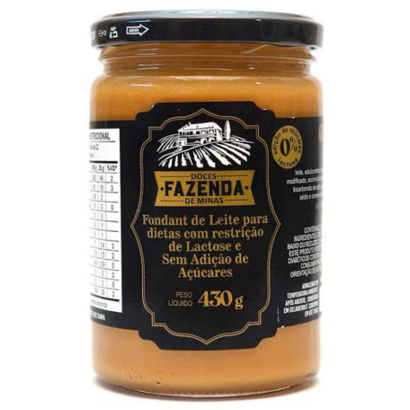 Doce de leite zero lactose e sem açúcar 430g (Fazenda de Minas) em Oferta na Shopee