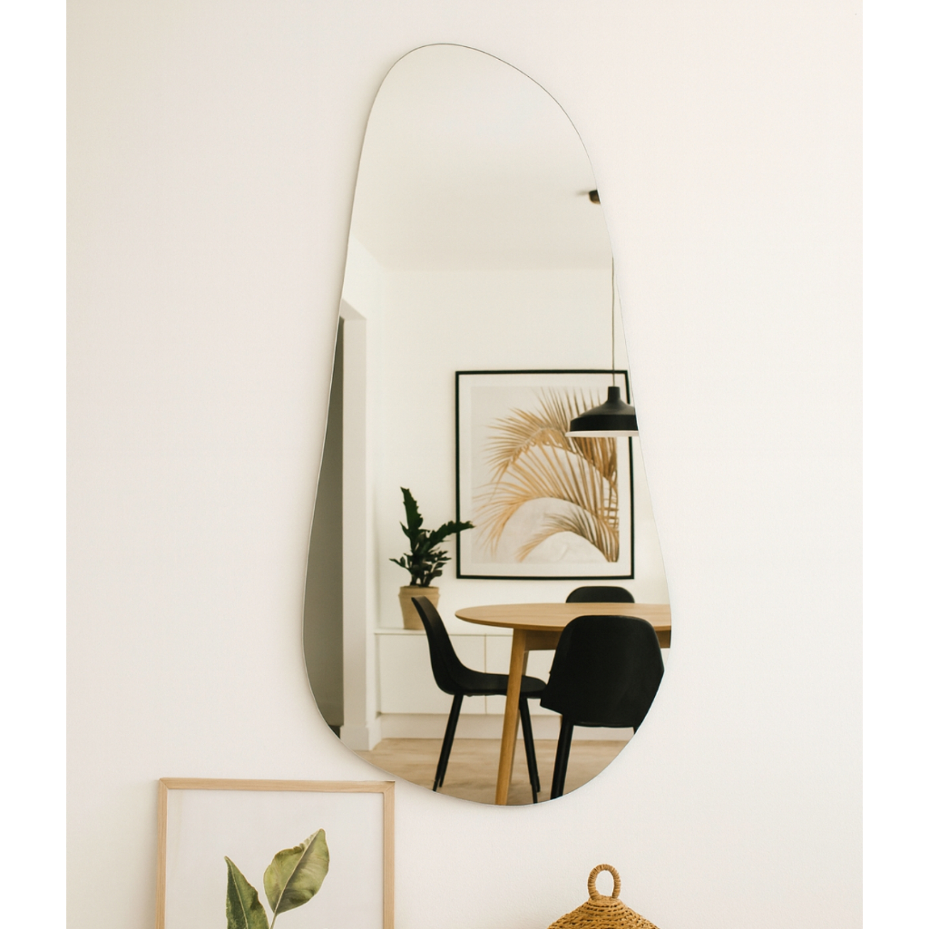Espelho orgânico Pipa 115x40 grande 4mm lapidado