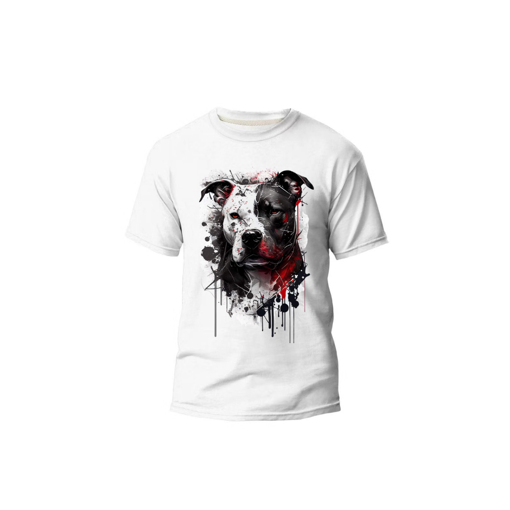 Camiseta Masculina Pit-Bull Rottweiler Panteras Camisa Leve E Confortável Blusa De Cachorros