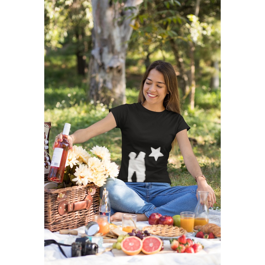 Baby Tee Y2K Feminina- Estampa Estrela Silhueta, Conforto Elástico e Versátil para Primavera/Verão/Outono, Lav