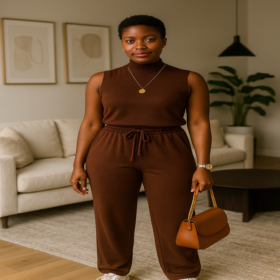 Conjunto Amora chique com detalhes elegantes, esse look foi feito para você que busca estilo sem abrir mão do conforto