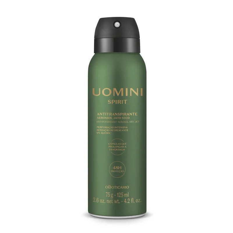 Desodorante Antitranspirante Aerossol Uomini Spirit 75g/125ml