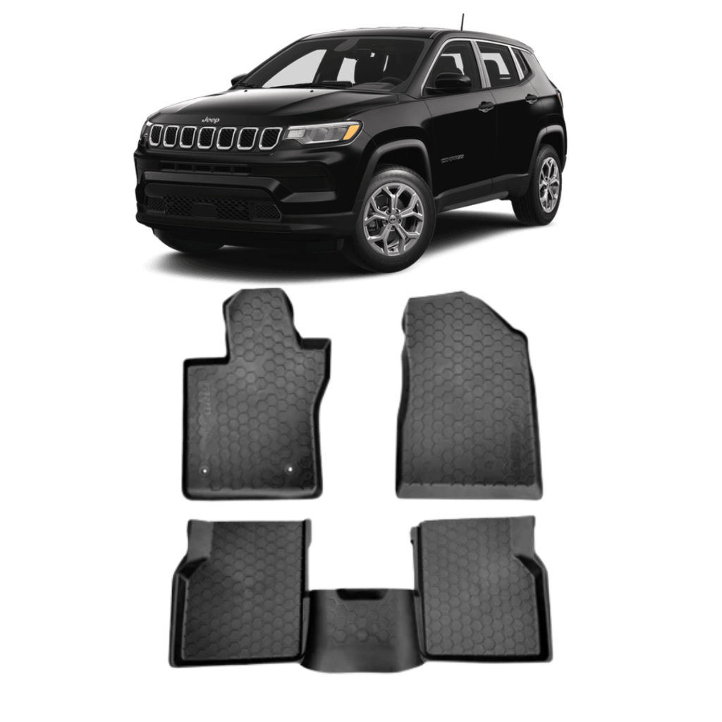 Tapete Bandeja Jeep Compass 5 Peças Tpe Flexível 2016 2017 2018 2019 2020 2021 2022 2023 2024 2025