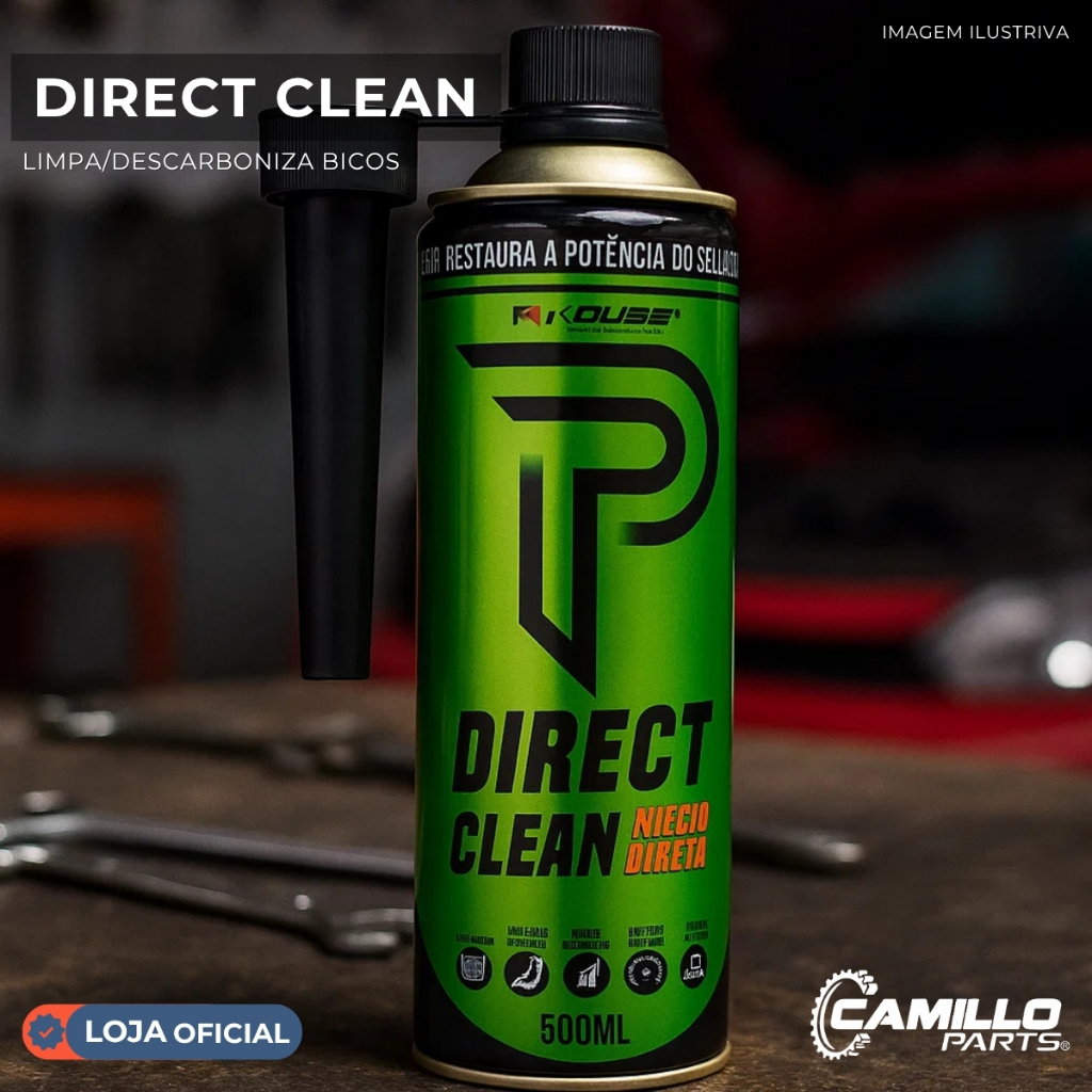 Direct Clean Injeção Direta Koube 500 mL Limpeza Bicos Câmara Combustão em Oferta na Shopee