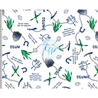 Tecido OXFORD estampado digital - Ogum - Ogunhê em Oferta na Shopee