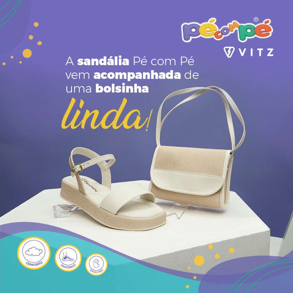 Sandália Infantil Menina Agata Flat Com Bolsa Lançamento em Oferta na Shopee