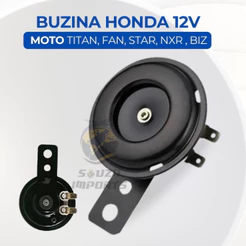 Buzina Moto 12v Som Potente Cg Fan Titan 125 150 160 Biz Pop Sem Adaptações Alta Durabilidade
