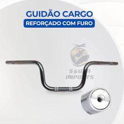 Guidão Modelo Cargo Reforçado Fan Titan 150 160 Com Furo Padrão Original