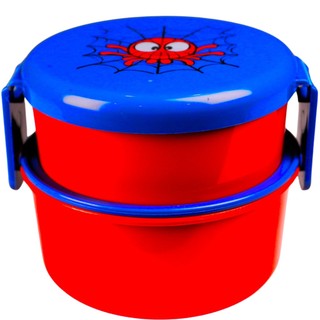 Marmita Infantil Dupla Aranha c/ Garfinho | Livre de BPA | 2 Compartimentos Empilháveis | QUEEN SHOP