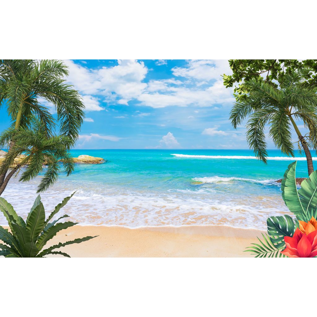 Painel retangular tecido subl decor ALOHA PRAIA