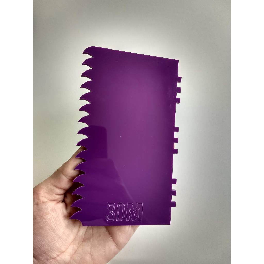 Espátula De Textura Para Confeitaria Modelo 5 - 15cm x 9cm | Espátula Para Bolo Espátula De Acrílico