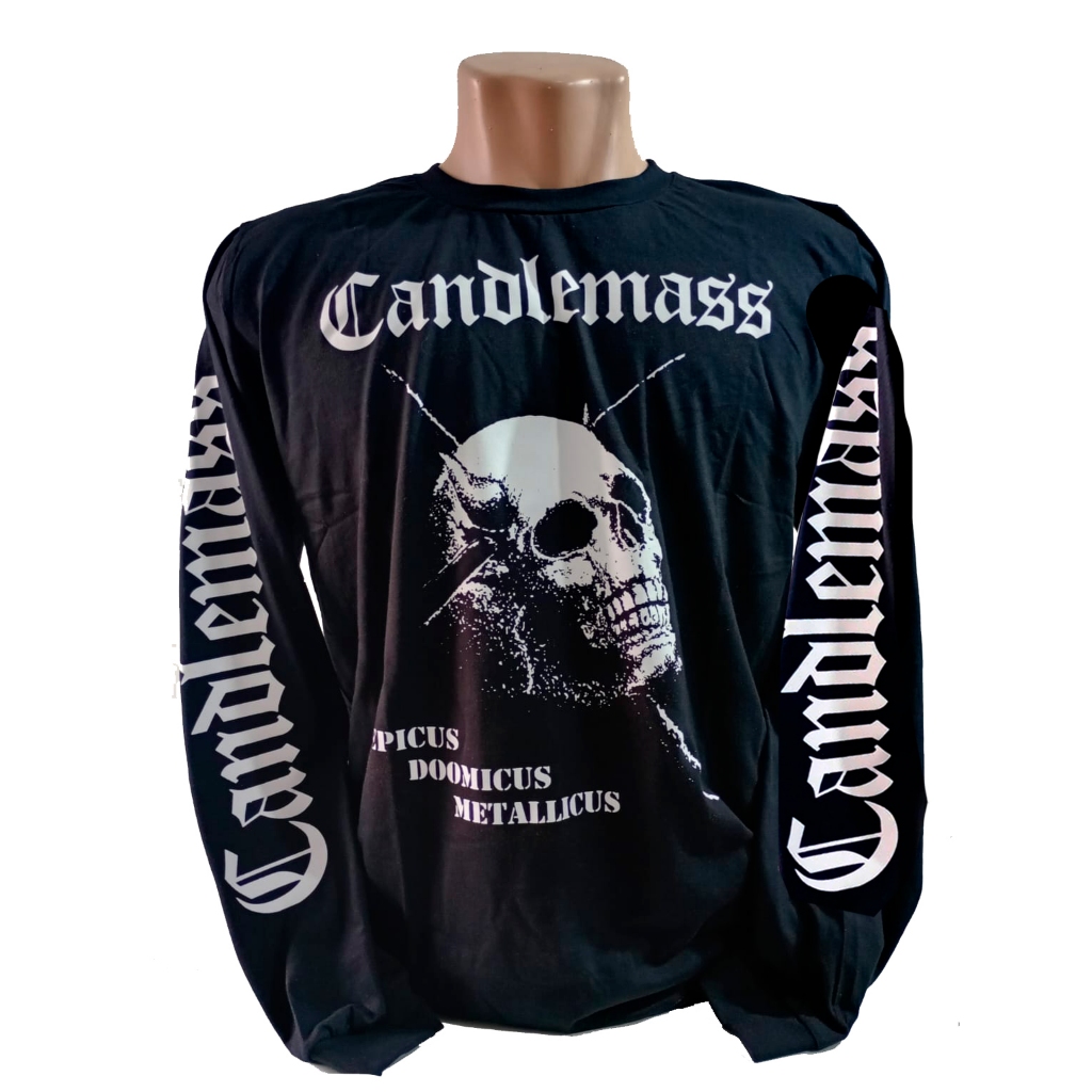 Camiseta Candlemass Epicus Doomicus Metallicus Manga Longa Doom heavy metal