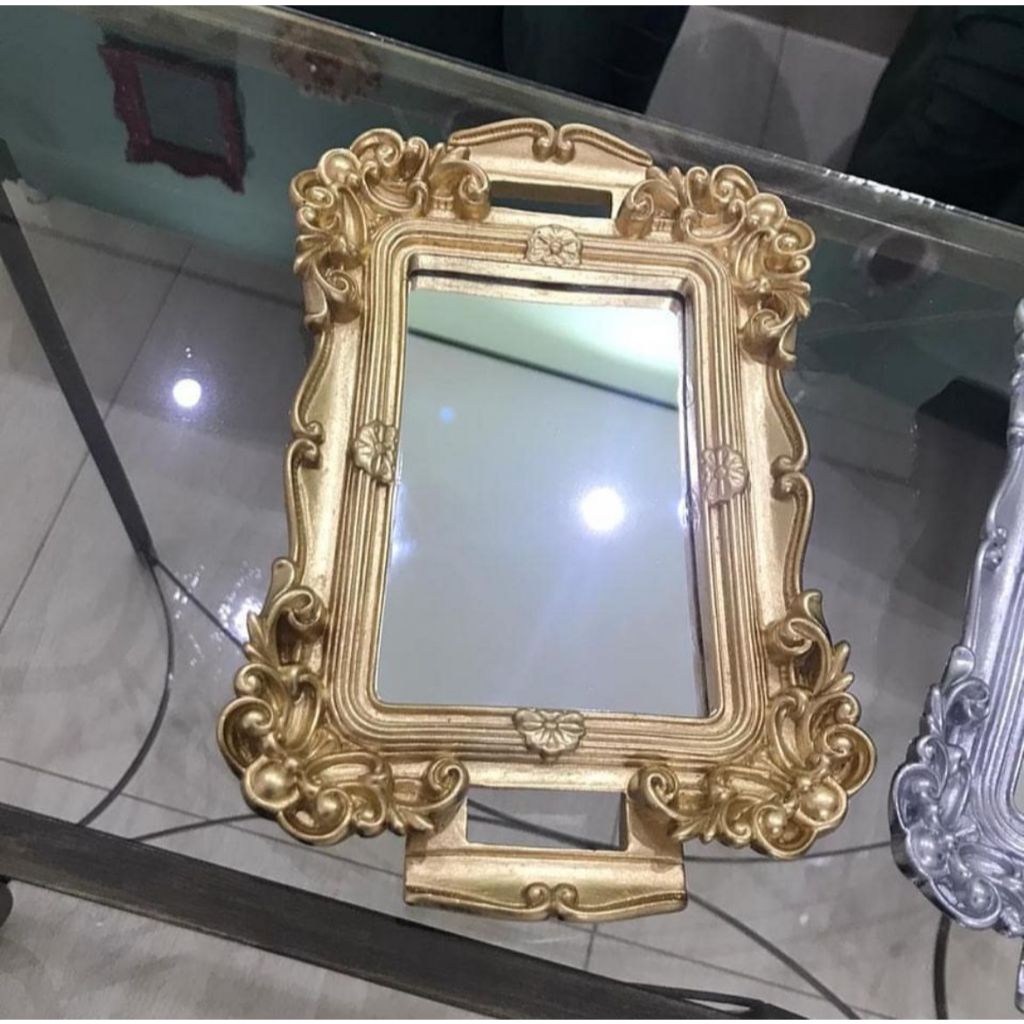 Bandeja Lembrancinha Decoração Vintage p/ Vaso Perfume Lavabo Dourado