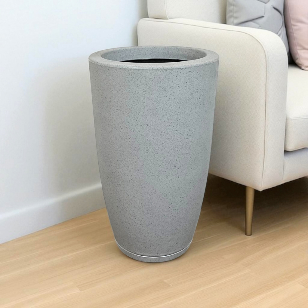 Vaso Bojo Coluna Jateado 55cm Grande Liso Fosco Vasos para Plantas ou Flor Decoração Casa ...