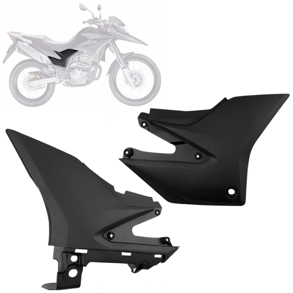 Par Sub Tampa Lateral Xre 300 2010 - 2018 Carenagem Inferior Preto Injetado Modelo Original Pro Tork em Oferta na Shopee