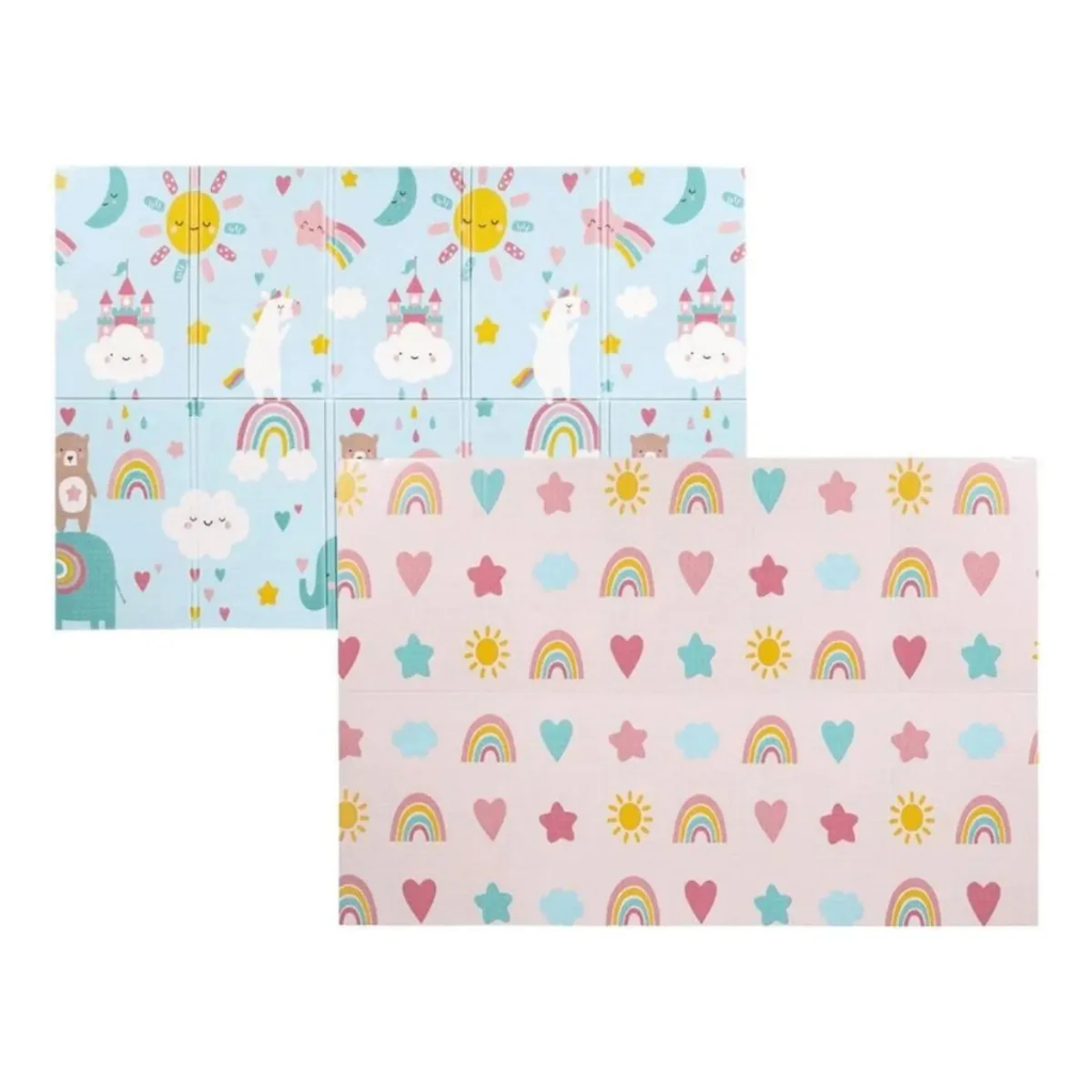 Tapete Infantil Bebê Baby Arco Íris Dupla Face e Impermeável Buba em Oferta na Shopee