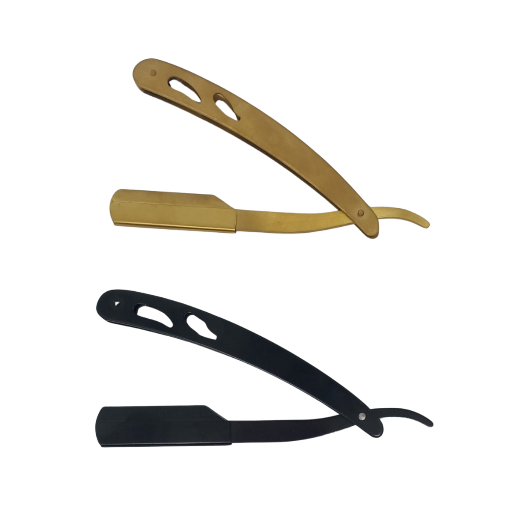 Navalhete Inox Preto/Dourado Premium Profissional
