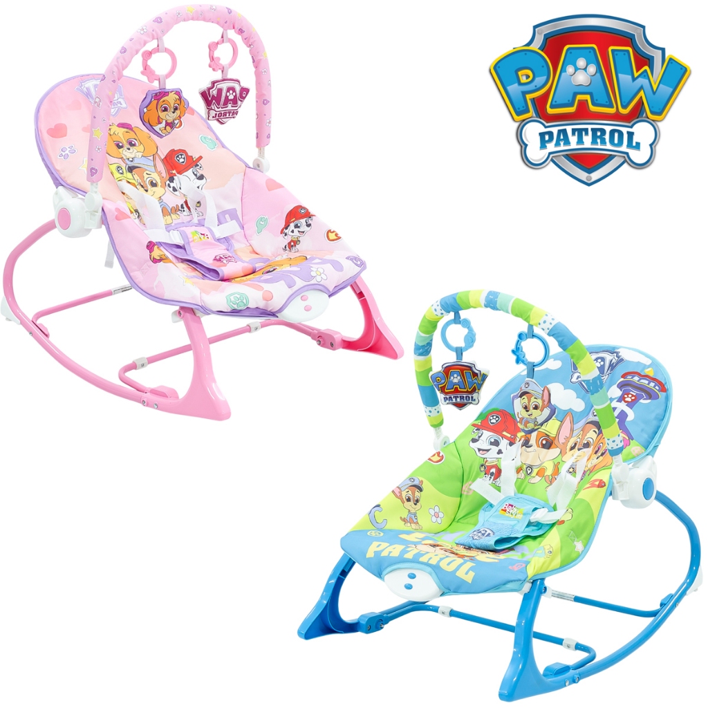 Cadeira de Descanso Bebê Balanço Musical Vibratória Infantil Patrulha Canina 18kg Cadeirinha Brinquedo